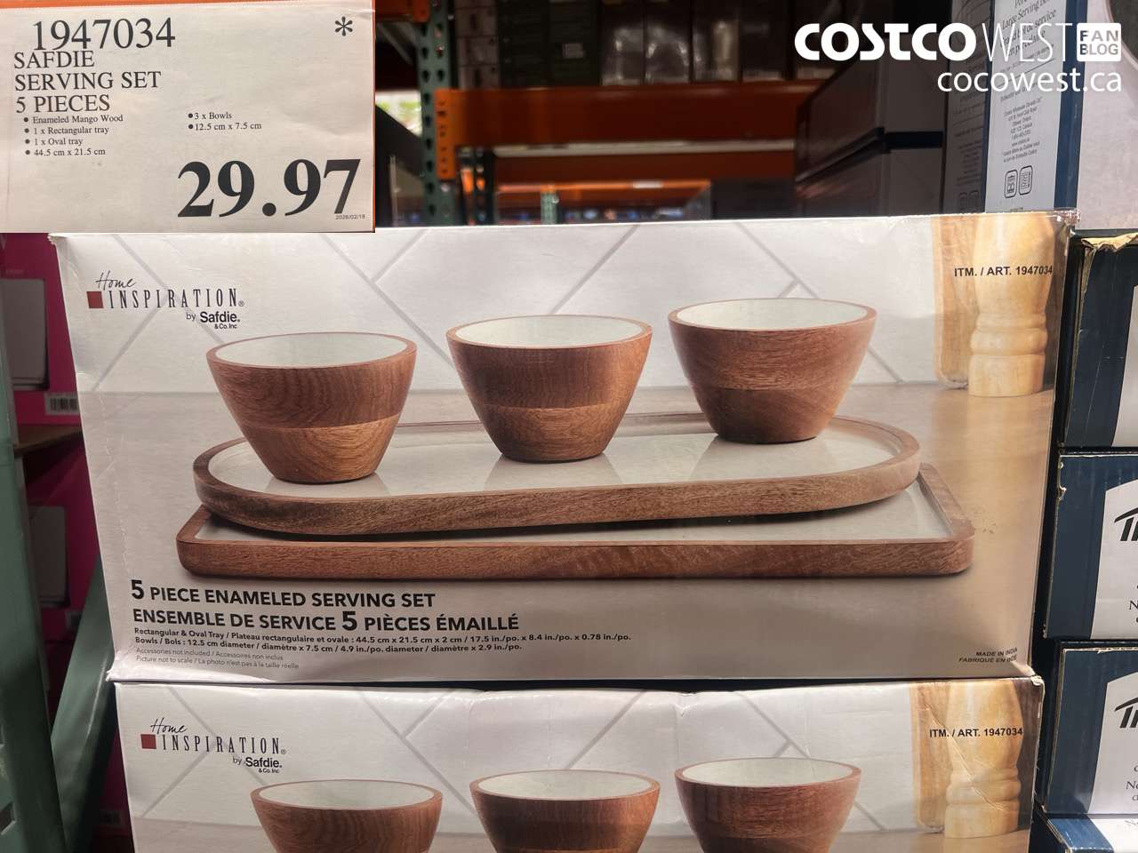 1947034 SAFDIE SERVING SET 5 PIECES $29.97