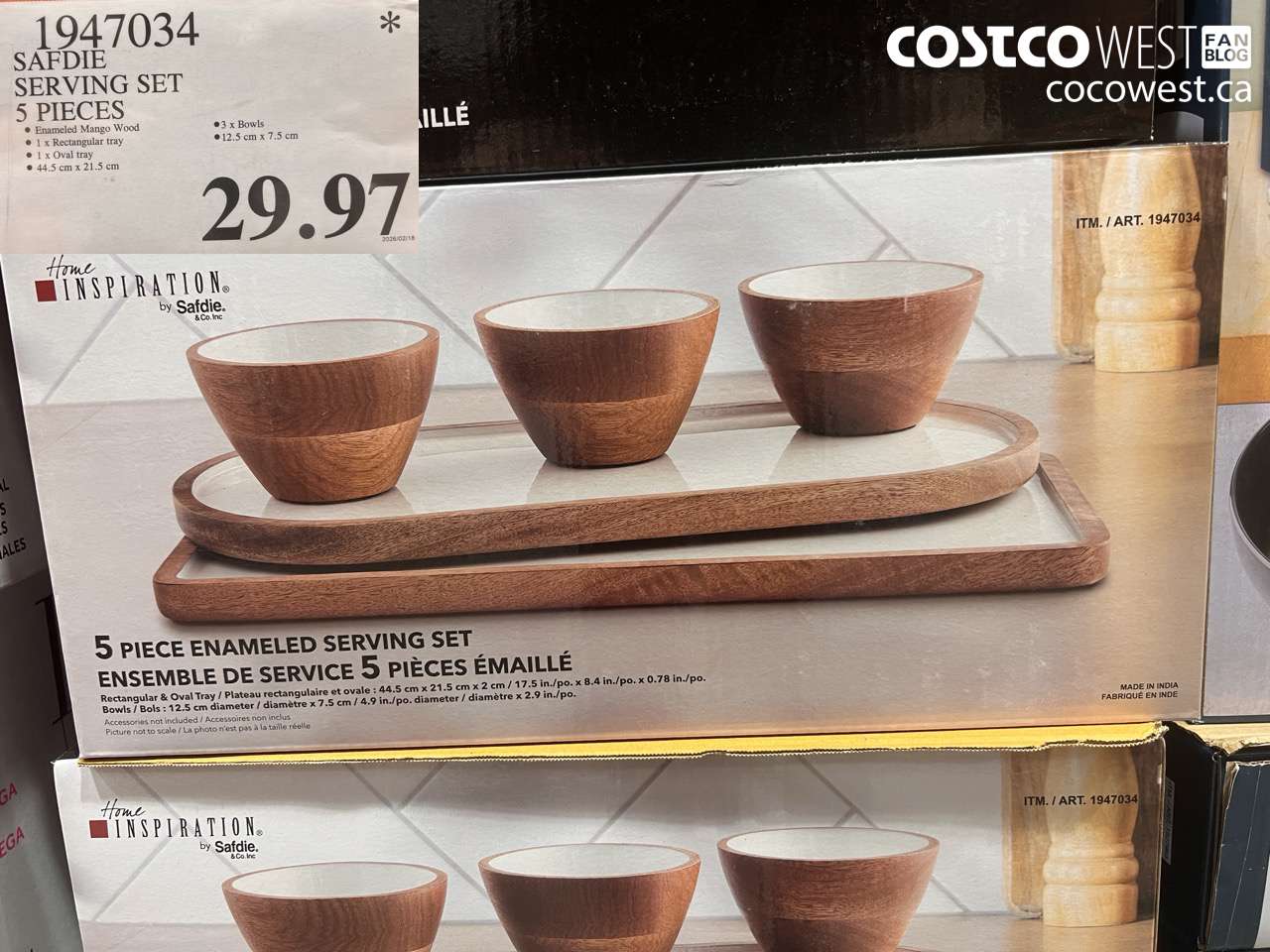 1947034 SAFDIE SERVING SET 5 PIECES $29.97