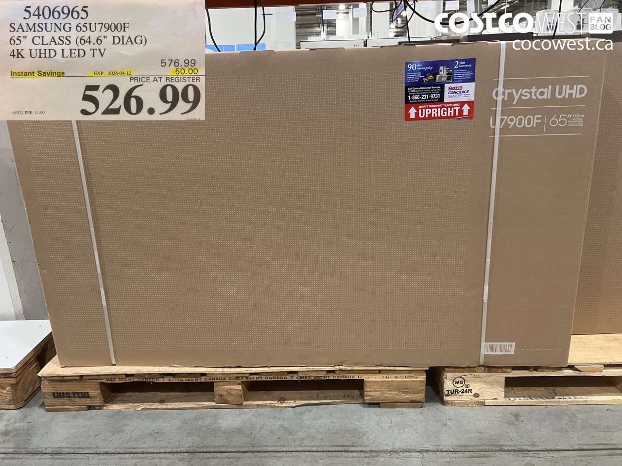 5406965 SAMSUNG 65U6790F 65 CLASS (64.6 DIAG) 4K UHD LED TV ($50.00 INSTANT SAVINGS EXPIRES ON 2026-04-12) $526.99