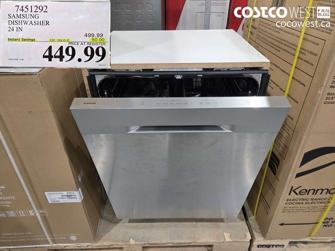 7451292 SAMSUNG DISHWASHER 24 IN ($50.00 INSTANT SAVINGS EXPIRES ON 2026-03-29) $449.99