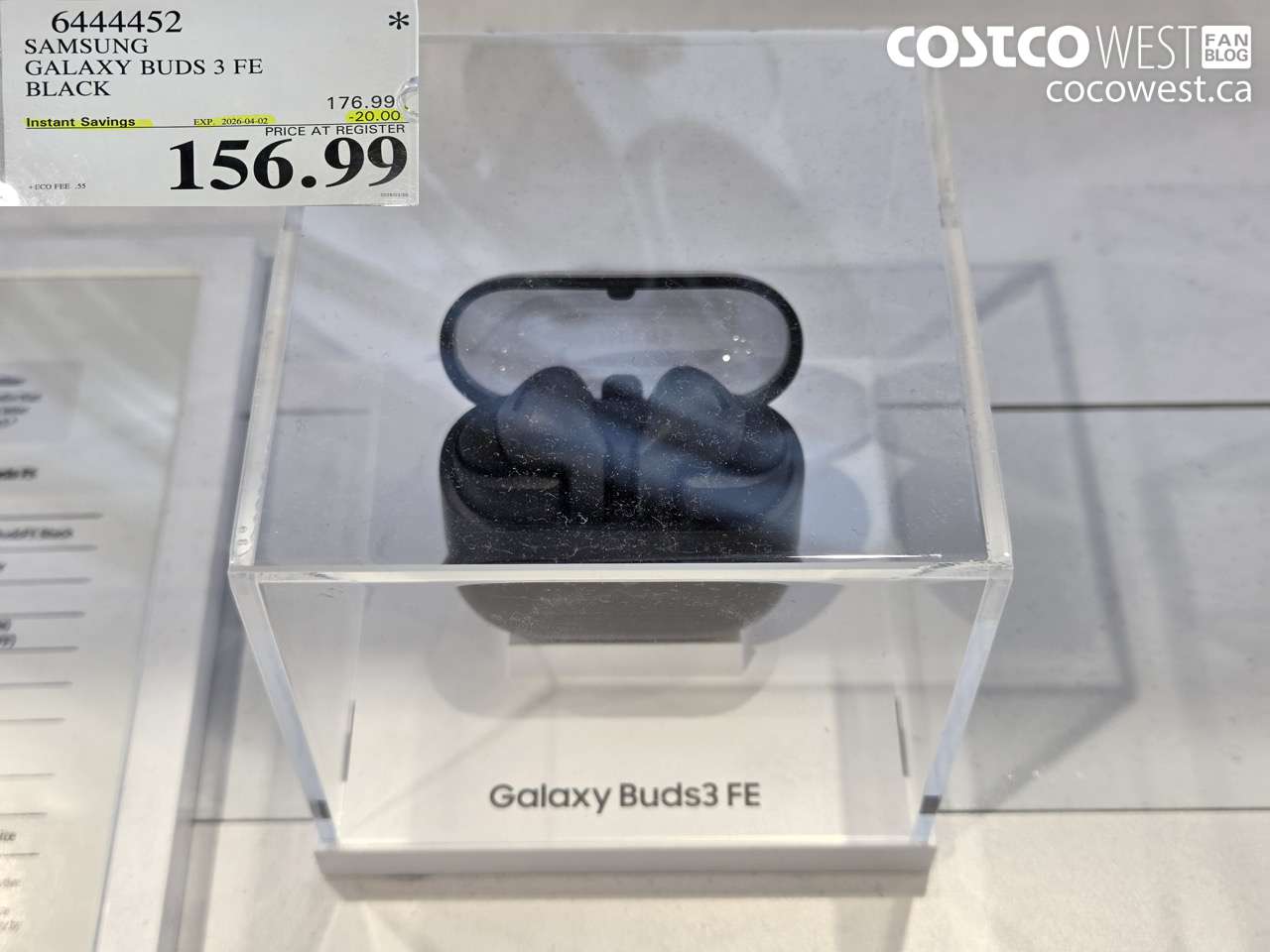 6444452 SAMSUNG GALAXY BUDS 3 FE BLACK ($20.00 INSTANT SAVINGS EXPIRES ON 2026-04-02) $156.99