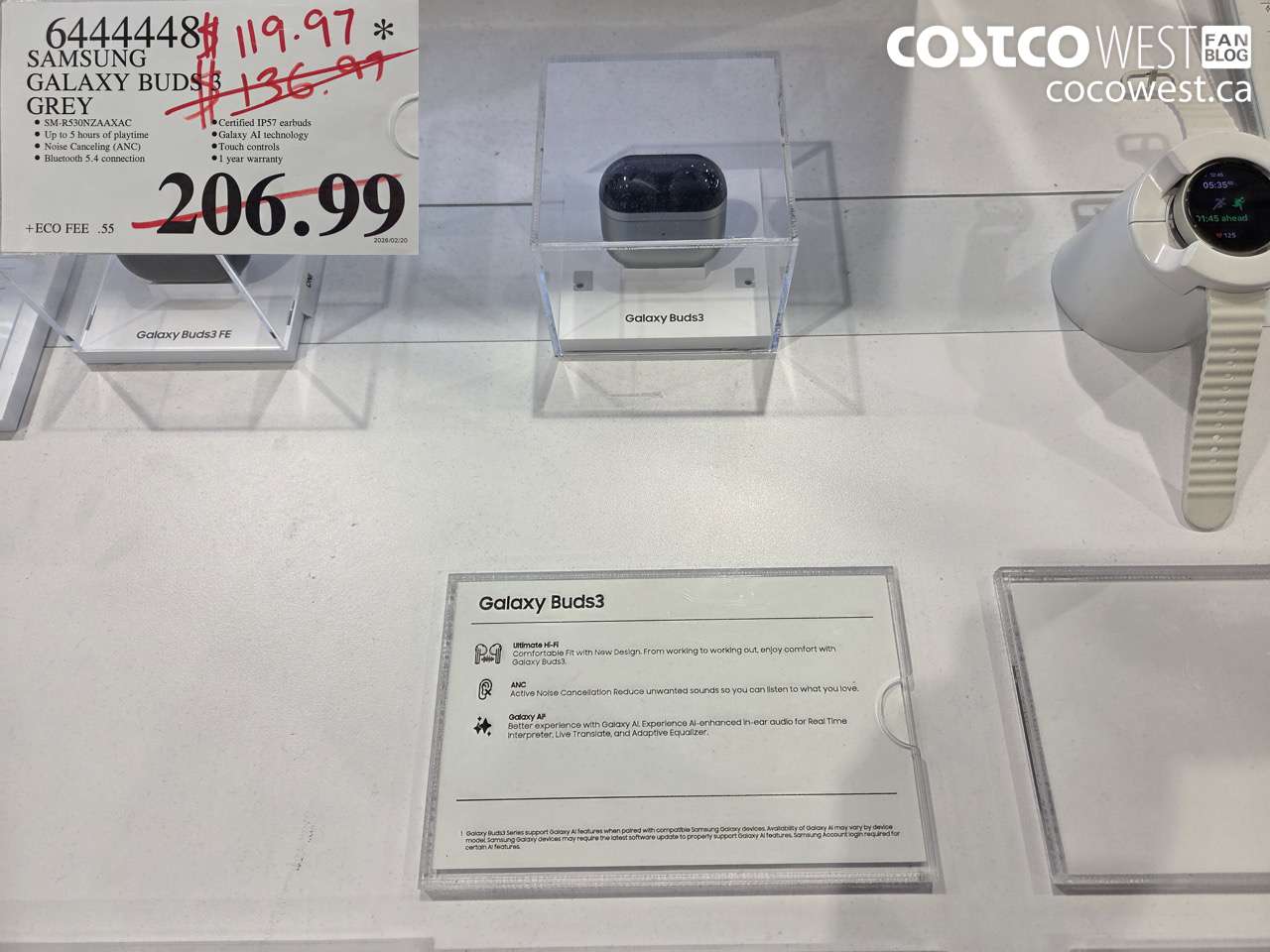 64444448 SAMSUNG GALAXY BUDS 3 GREY $119.97