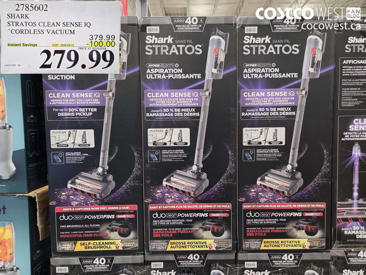 2785602 SHARK STRATOS CLEAN SENSE IQ CORDLESS VACUUM ($100.00 INSTANT SAVINGS EXPIRES ON 2026-04-12) $279.99