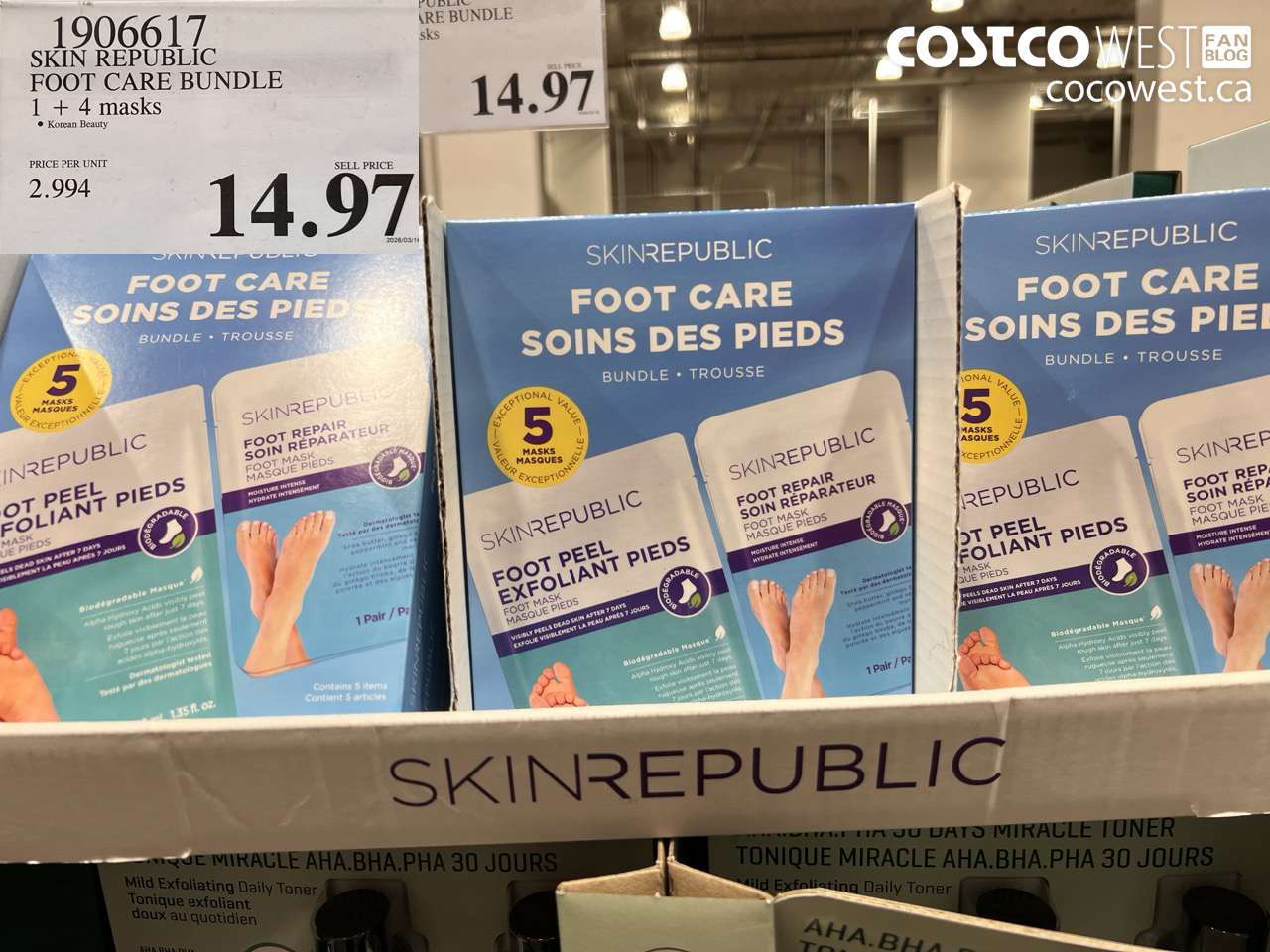 1906617 SKIN REPUBLIC FOOT CARE BUNDLE 1 + 4 MASKS $14.97