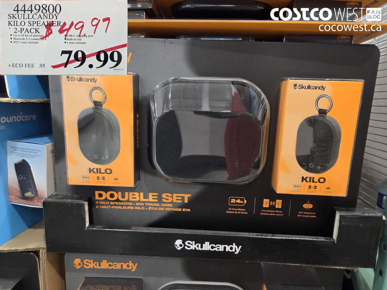 4449800 SKULLCANDY KILO SPEAKER 2-PACK $49.97