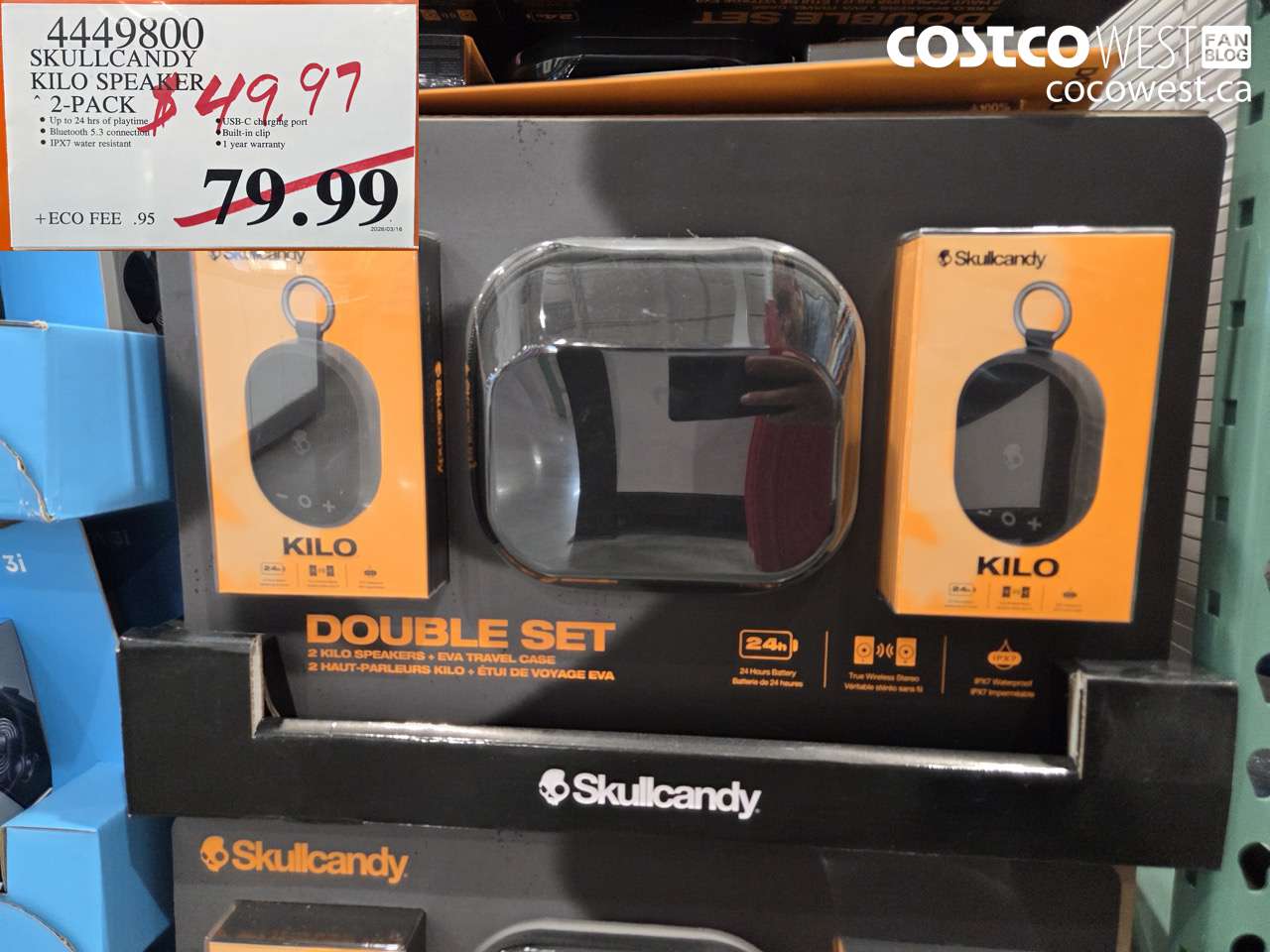 4449800 SKULLCANDY KILO SPEAKER 2-PACK $49.97
