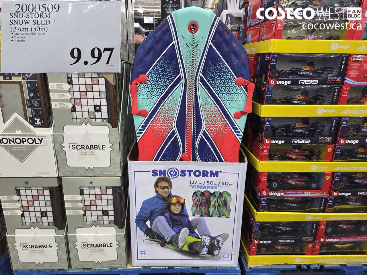 2000509 SNO-STORM SNOW SLED 127CM (50IN) $9.97