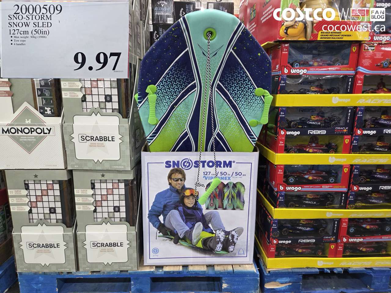 2000509 SNO-STORM SNOW SLED 127CM (50IN) $9.97