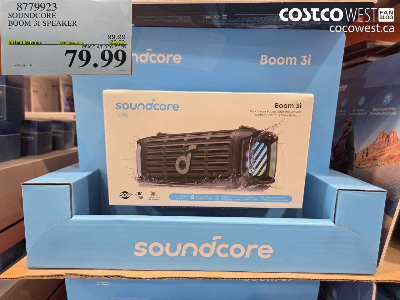 8779923 SOUNDCORE BOOM 3I SPEAKER ($20.00 INSTANT SAVINGS EXPIRES ON 2026-03-19) $79.99