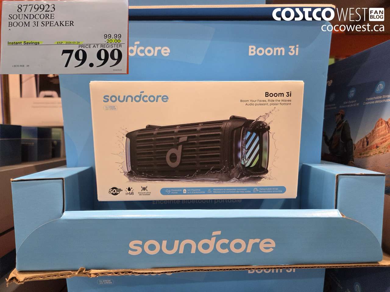 8779923 SOUNDCORE BOOM 3I SPEAKER ($20.00 INSTANT SAVINGS EXPIRES ON 2026-03-29) $79.99