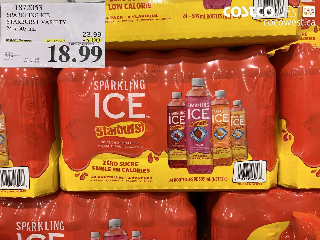 1872053 SPARKLING ICE STARBURST VARIETY 24 X 503 ML ($5.00 INSTANT SAVINGS EXPIRES ON 2026-04-12) $18.99