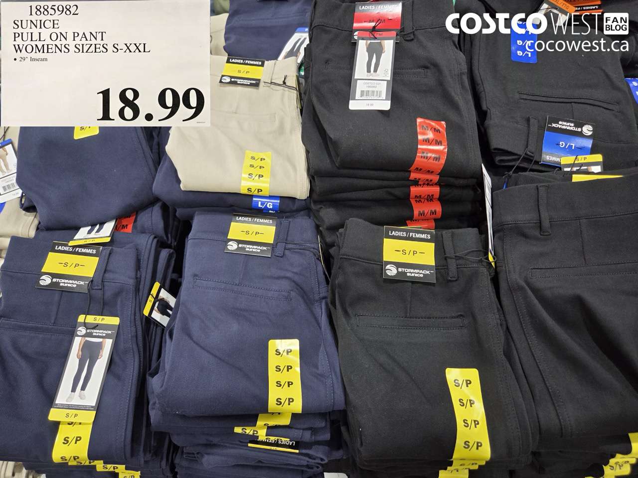 1885982 SUNICE PULL ON PANT WOMENS SIZES S-XXL $18.99