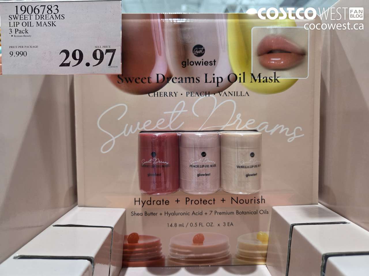 1906783 SWEET DREAMS LIP OIL MASK 3 PACK $29.97