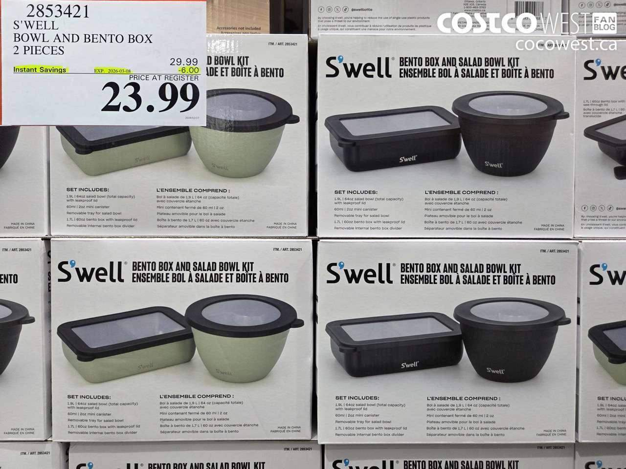 2853421 S'WELL BOWL AND BENTO BOX 2 PIECES ($6.00 INSTANT SAVINGS EXPIRES ON 2026-03-08) $23.99