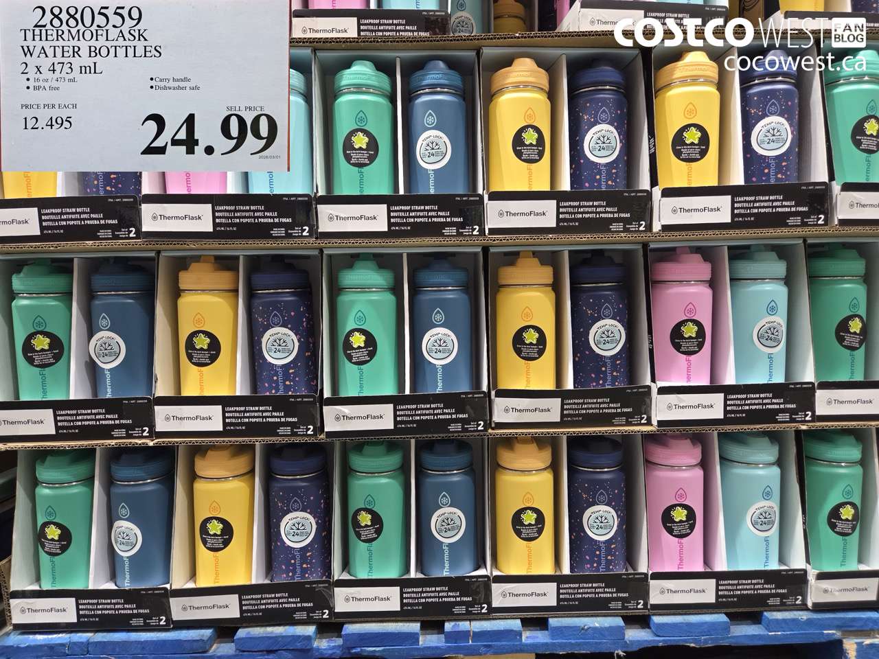 2880559 THERMOFLASK WATER BOTTLES 2 X 473 ML $24.99