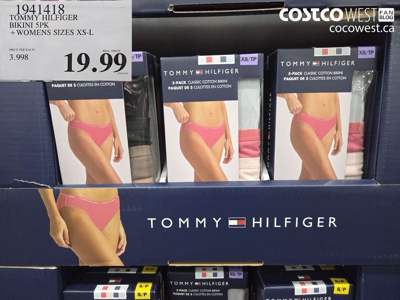 19414118 TOMMY HILFIGER BIKINI 5PK + WOMENS SIZES XS-L $19.99