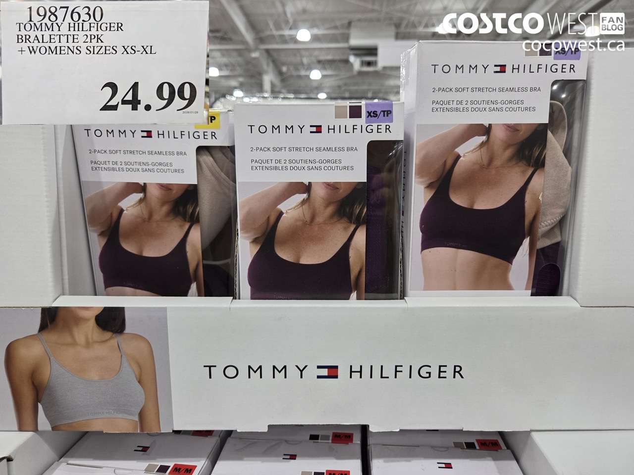 1987630 TOMMY HILFIGER BRALETTE 2PK + WOMENS SIZES XS-XL $24.99