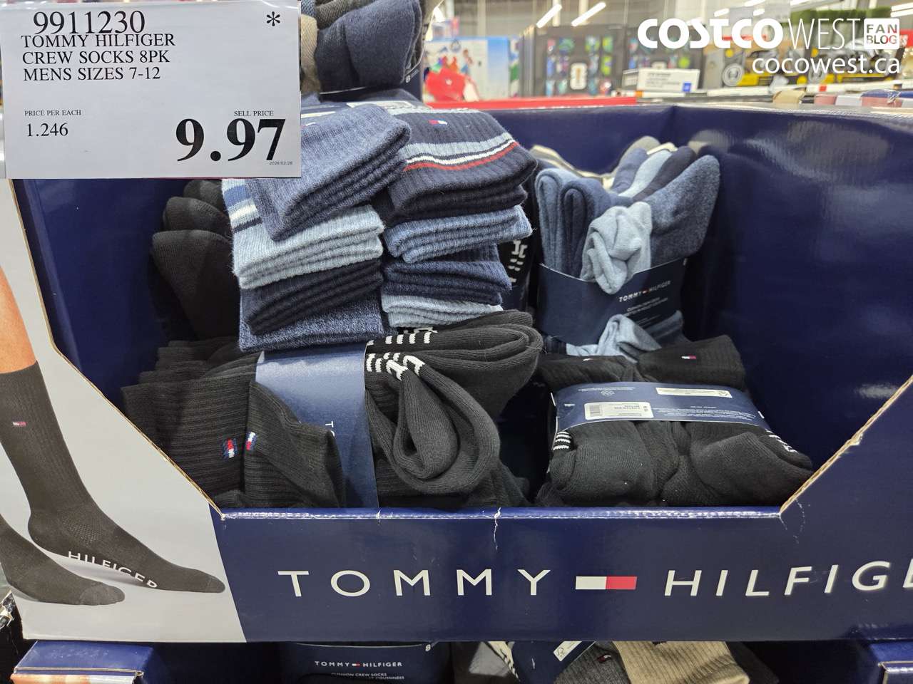 9911230 TOMMY HILFIGER CREW SOCKS 8PK MENS SIZES 7-12 $9.97