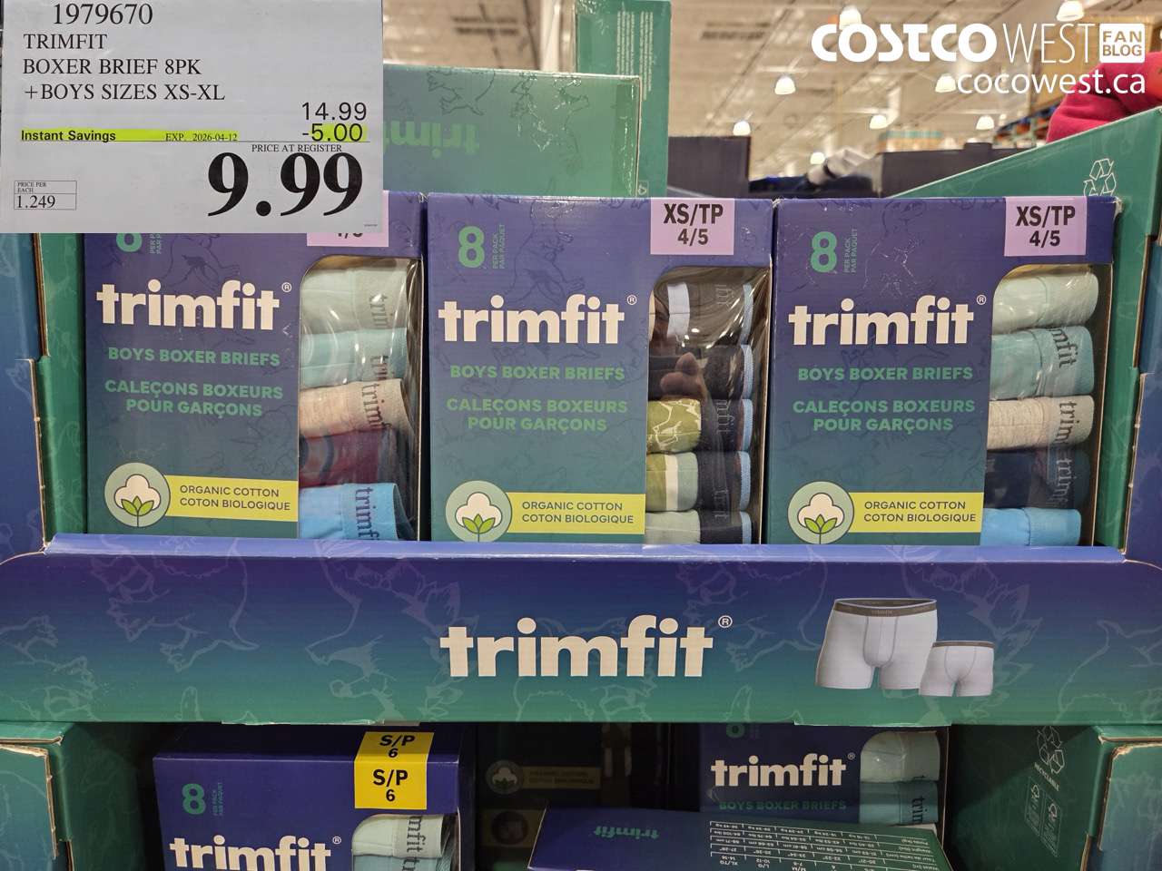 1979670 TRIMFIT BOXER BRIEF 8PK +BOYS SIZES XS-XL ($5.00 INSTANT SAVINGS EXPIRES ON 2026-04-12) $9.99