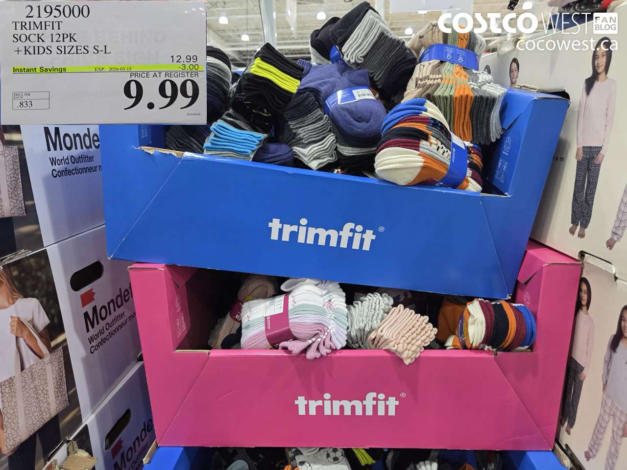 2195000 TRIMFIT SOCK 12PK + KIDS SIZES S-L ($3.00 INSTANT SAVINGS EXPIRES ON 2026-03-15) $9.99