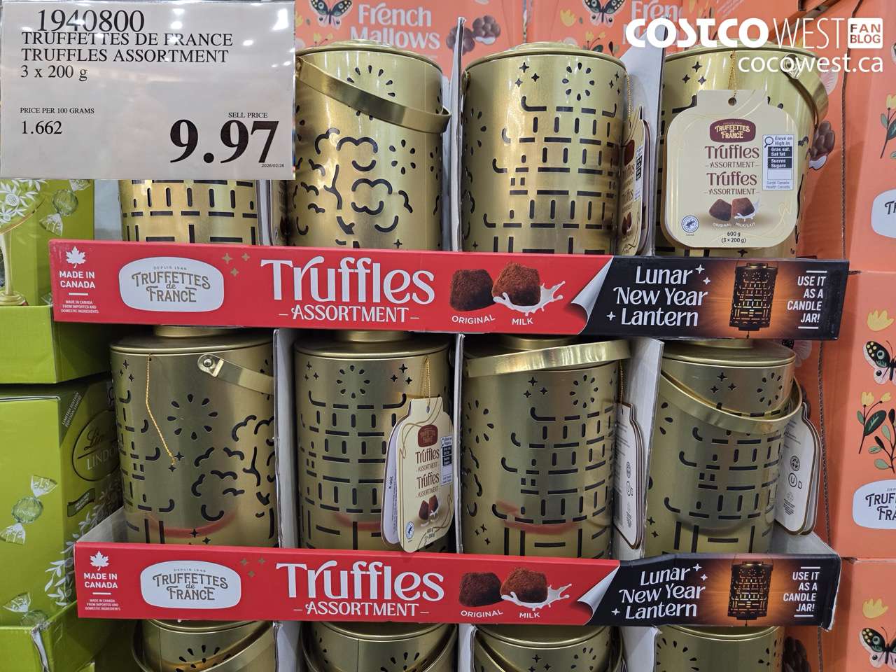 1940800 TRUFFETTES DE FRANCE TRUFFLES ASSORTMENT 3 X 200 G $9.97