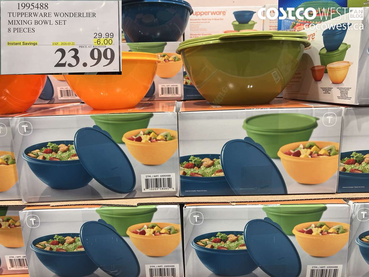 1995488 TUPPERWARE WONDERLIER MIXING BOWL SET 8 PIECES ($6.00 INSTANT SAVINGS EXPIRES ON 2026-03-22) $23.99