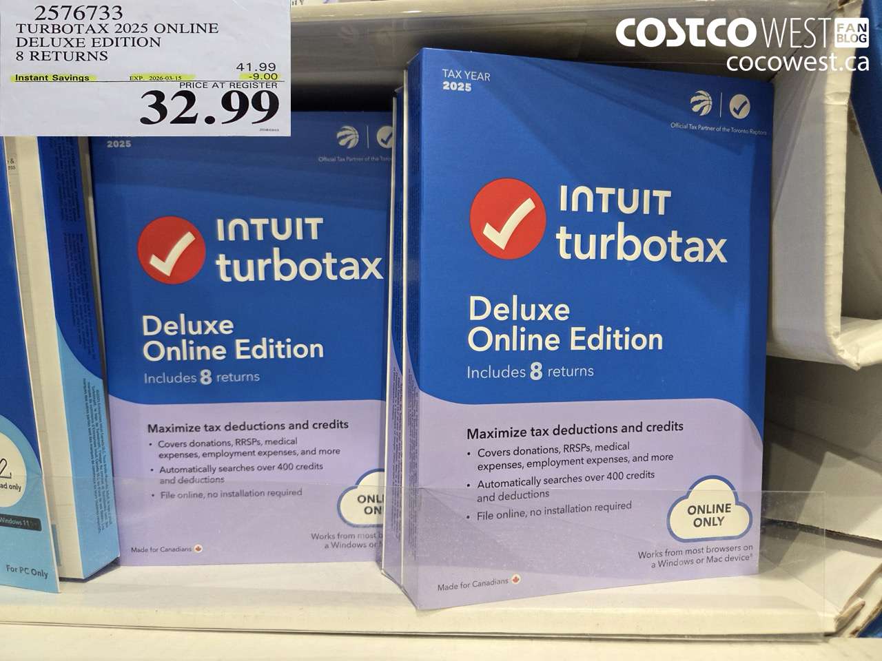 257676733 TURBOTAX 2025 ONLINE DELUXE EDITION 8 RETURNS ($9.00 INSTANT SAVINGS EXPIRES ON 2026-03-15) $32.99