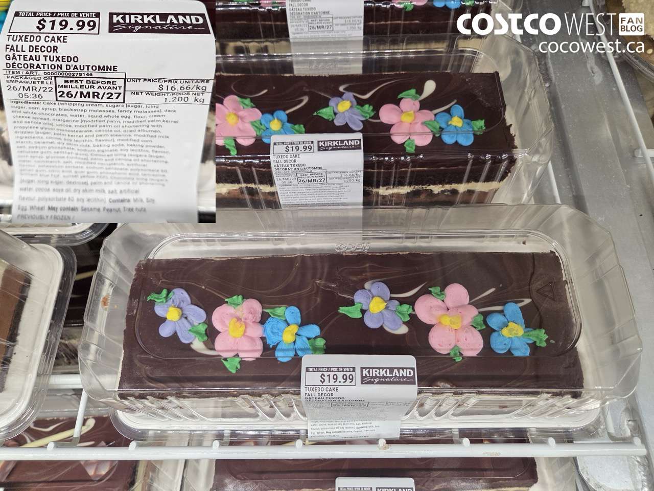 275146 TUXEDO CAKE FALL DECOR $19.99