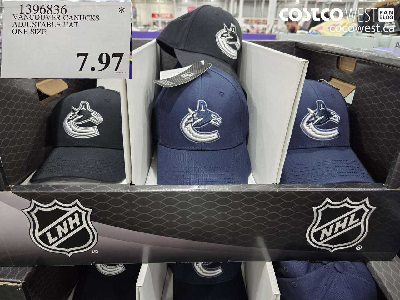 1396836 VANCOUVER CANUCKS ADJUSTABLE HAT ONE SIZE $7.97
