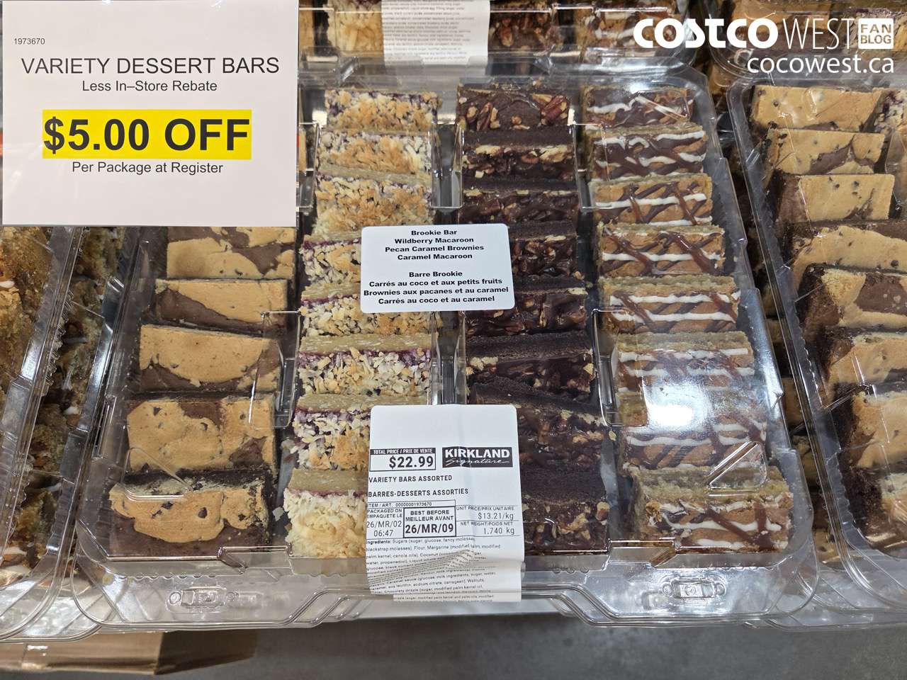 1973670 VARIETY DESSERT BARS ($5.00 INSTANT SAVINGS)