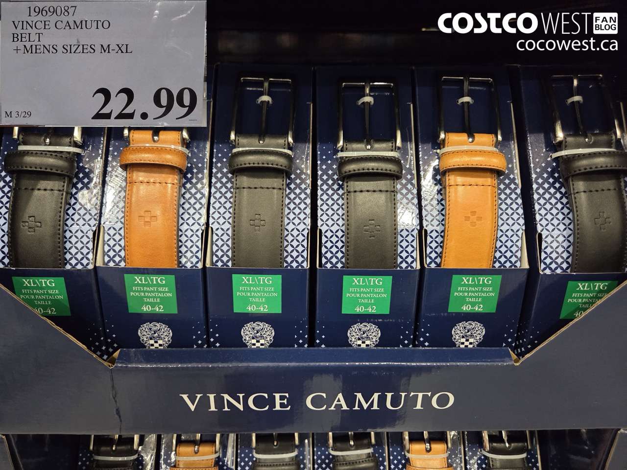 1969087 VINCE CAMUTO BELT +MENS SIZES M-XL $22.99