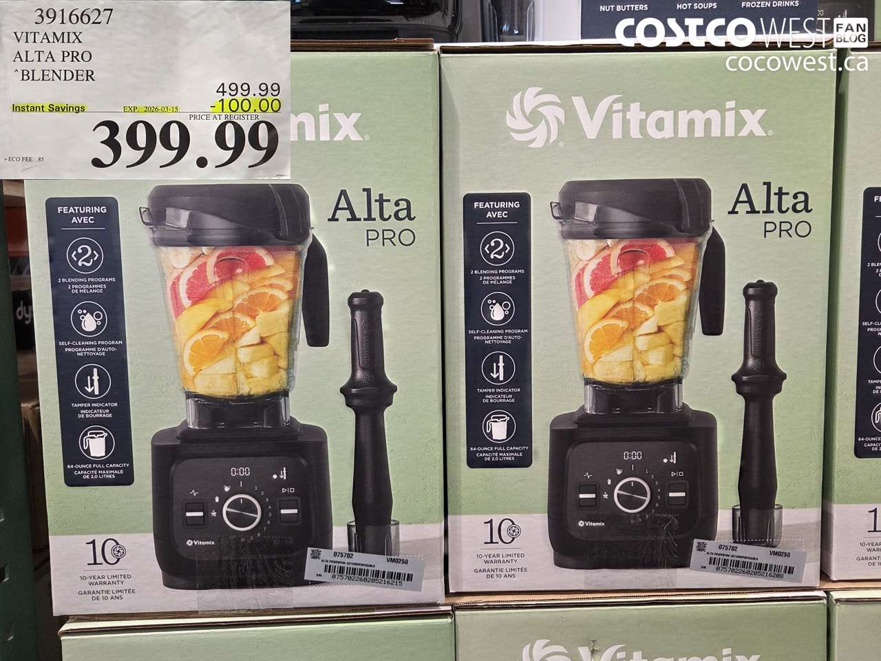 3916627 VITAMIX ALTA PRO BLENDER ($100.00 INSTANT SAVINGS EXPIRES ON 2026-03-15) $399.99