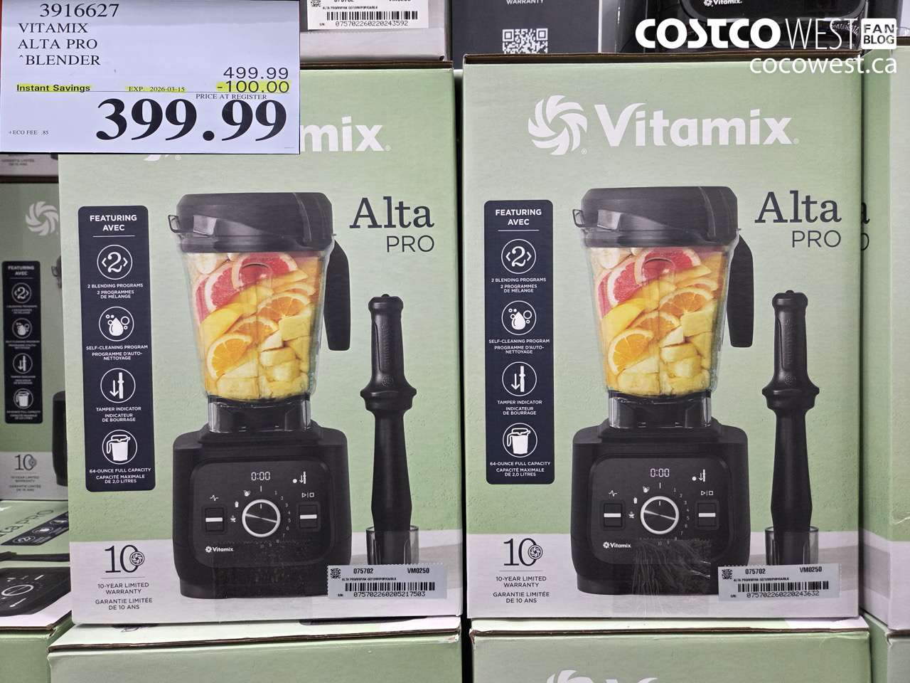 3916627 VITAMIX ALTA PRO BLENDER ($100.00 INSTANT SAVINGS EXPIRES ON 2026-03-15) $399.99