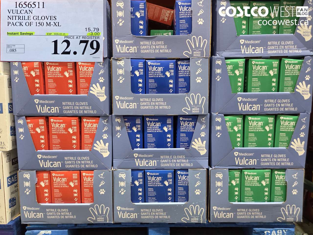 1656511 VULCAN NITRILE GLOVES PACK OF 150 M-XL ($3.00 INSTANT SAVINGS EXPIRES ON 2026-03-15) $12.79