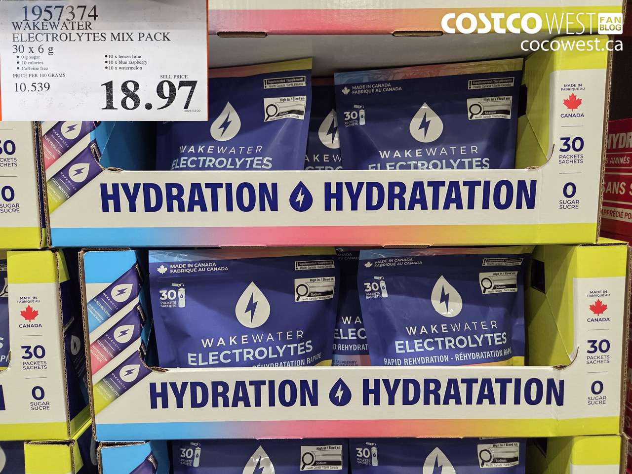 1957374 WAKEWATER ELECTROLYTES MIX PACK 30 X 6 G $18.97