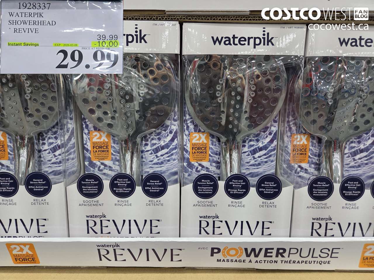 1928337 WATERPIK SHOWERHEAD REVIVE ($10.00 INSTANT SAVINGS EXPIRES ON 2026-03-08) $29.99