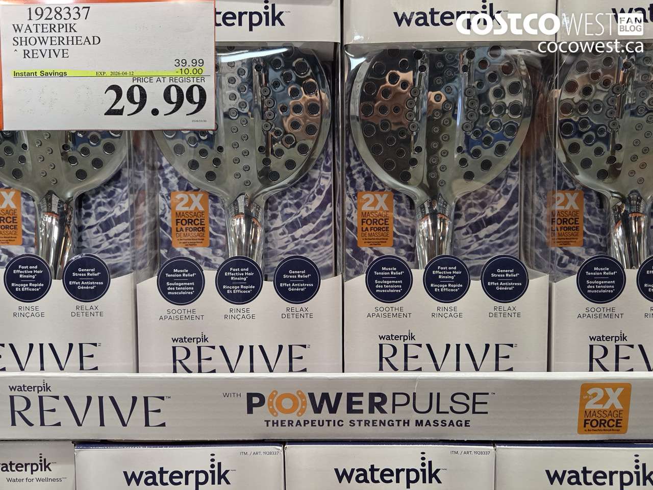 1928337 WATERPIK SHOWERHEAD REVIVE ($10.00 INSTANT SAVINGS EXPIRES ON 2026-04-12) $29.99