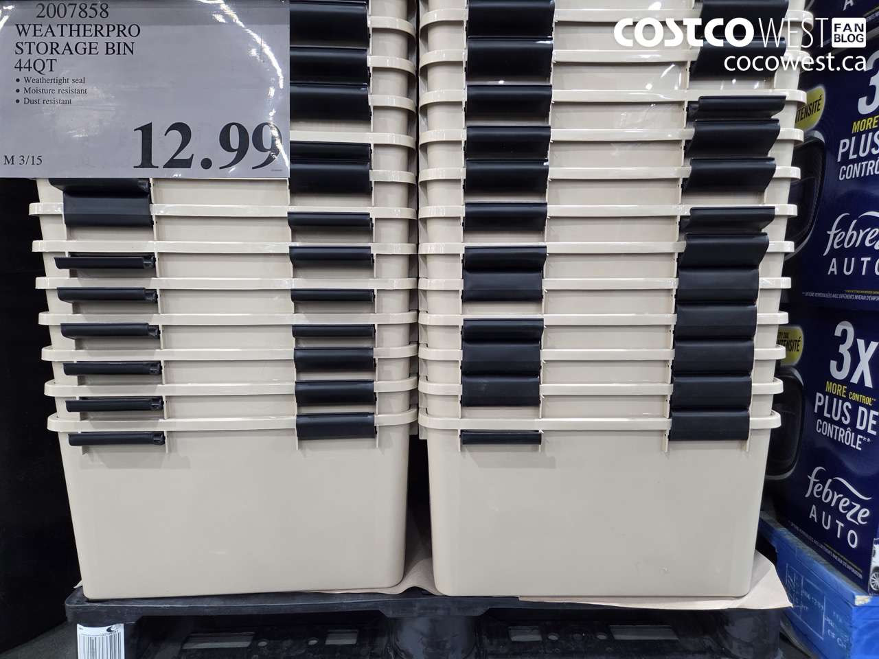 2007858 WEATHERPRO STORAGE BIN 44QT $12.99