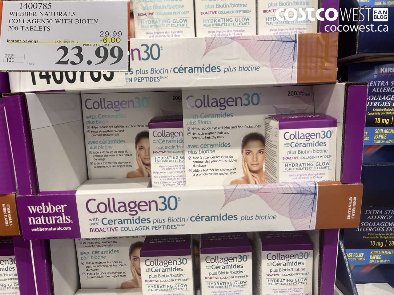 1400785 WEBBER NATURALS COLLAGEN30 WITH BIOTIN 200 TABLETS ($6.00 INSTANT SAVINGS EXPIRES ON 2026-04-12) $23.99