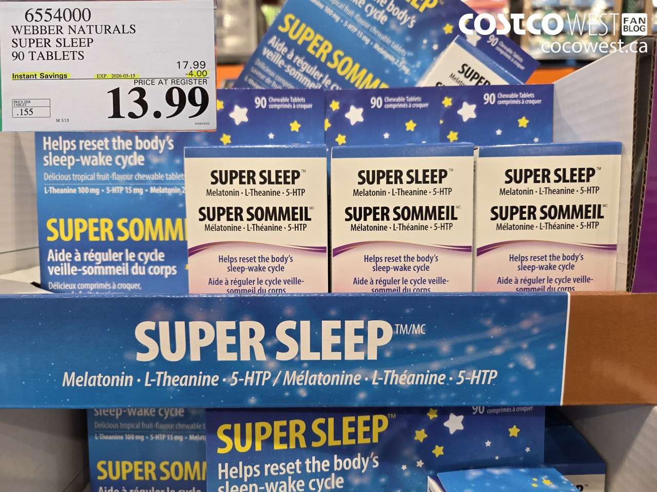 6554000 WEBBER NATURALS SUPER SLEEP 90 TABLETS ($4.00 INSTANT SAVINGS EXPIRES ON 2026-03-15) $13.99