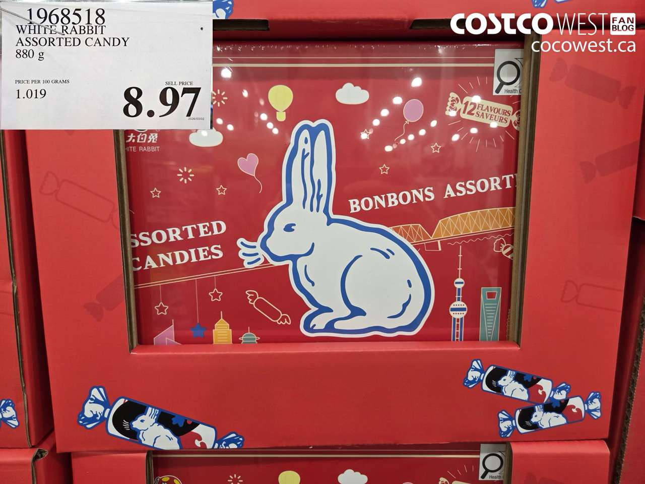 1968518 WHITE RABBIT ASSORTED CANDY 880 G $8.97