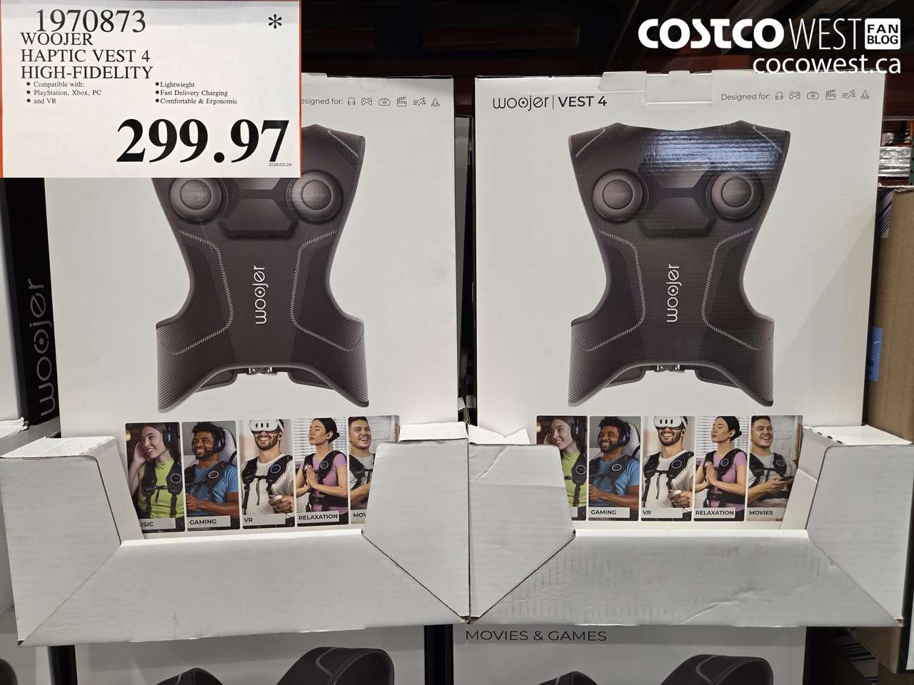 1970873 WOOJER HAPTIC VEST 4 HIGH-FIDELITY $299.97