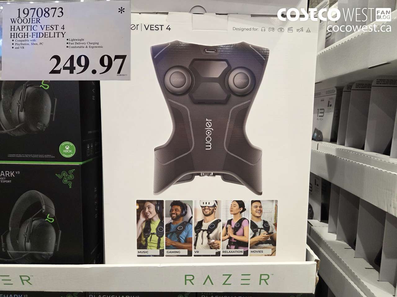 1970873 WOOJER HAPTIC VEST 4 HIGH-FIDELITY $249.97