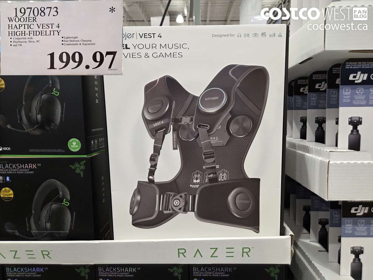 1970873 WOOJER HAPTIC VEST 4 HIGH-FIDELITY $199.97