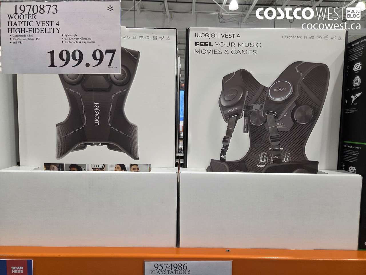 1970873 WOOJER HAPTIC VEST 4 HIGH-FIDELITY $199.97