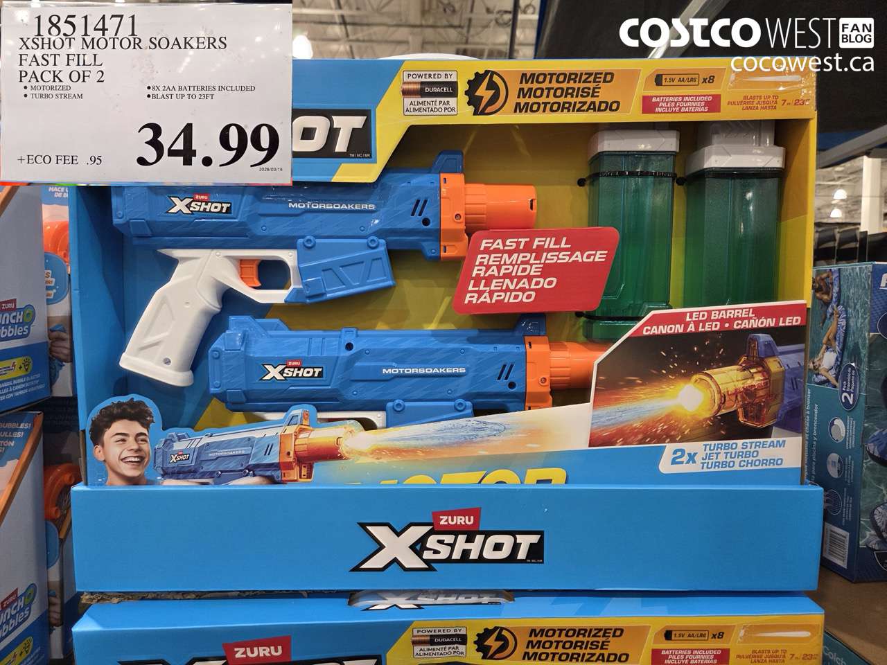 1851471 XSHOT MOTOR SOAKERS FAST FILL PACK OF 2 $34.99