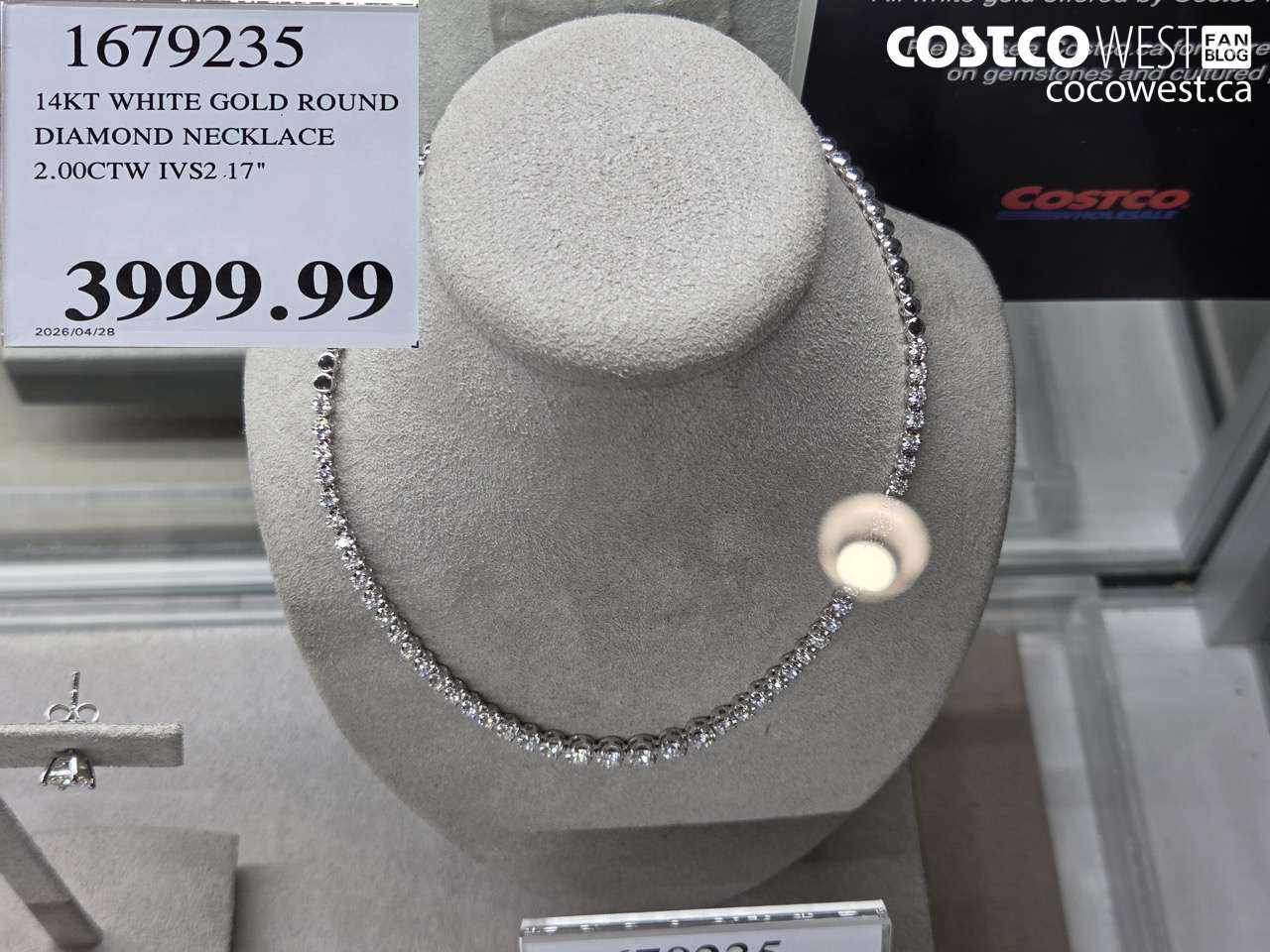 16799235 14KT WHITE GOLD ROUND DIAMOND NECKLACE 2.00CTW IVS2 17