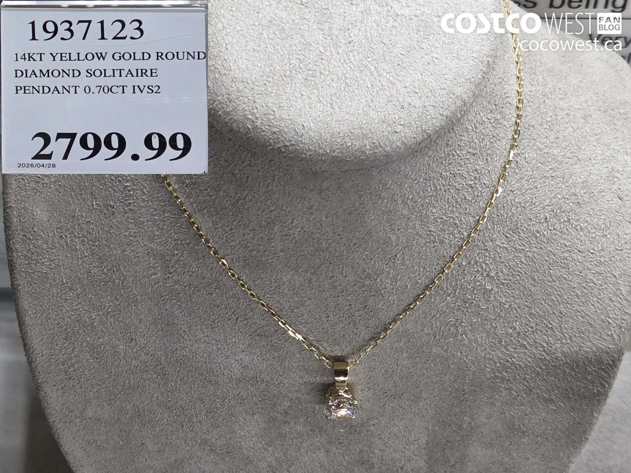 1937123 14KT YELLOW GOLD ROUND DIAMOND SOLITAIRE PENDANT 0.70CT IVS2 $2799.99