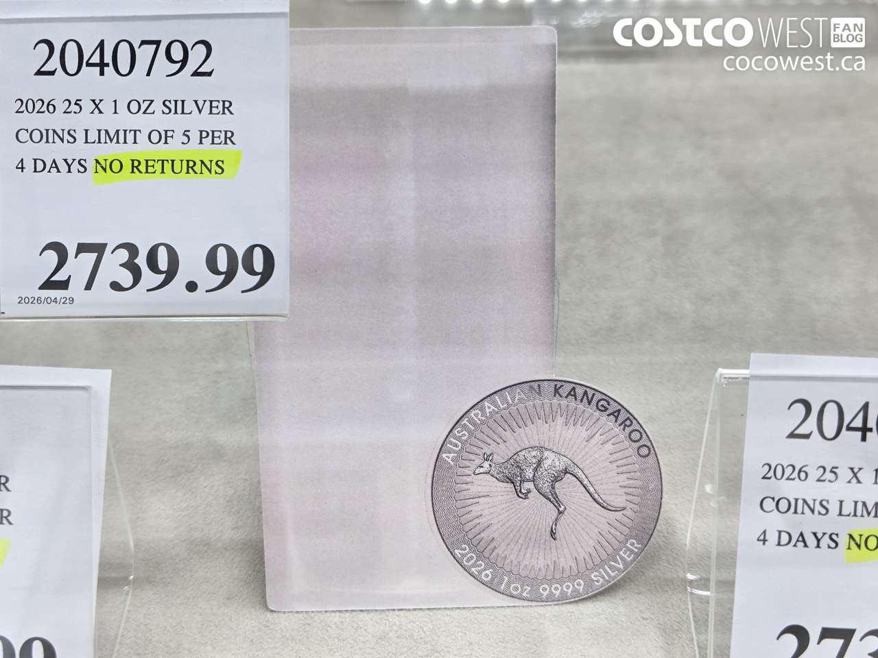 2040792 2026 25 X 1 OZ SILVER COINS LIMIT OF 5 PER 4 DAYS NO RETURNS $2739.99