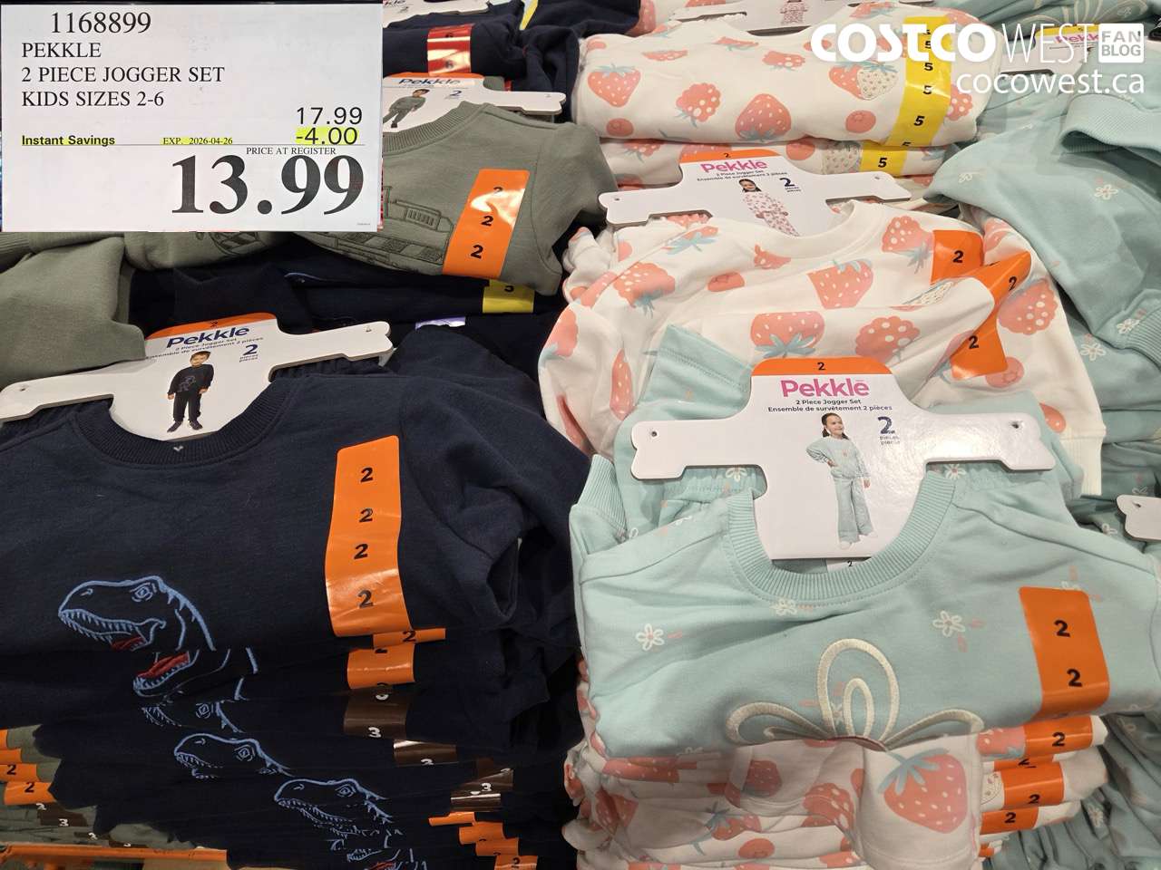 1168899 2 PIECE JOGGER SET KIDS SIZES 2-6 ($4.00 INSTANT SAVINGS EXPIRES ON 2026-04-26) $13.99